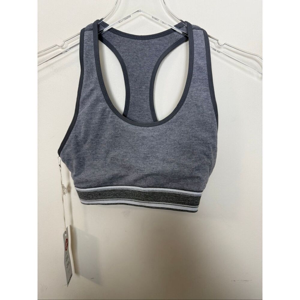 Manduka E-Cotton Racer Back Yoga Sports Bra XS NWT Grey